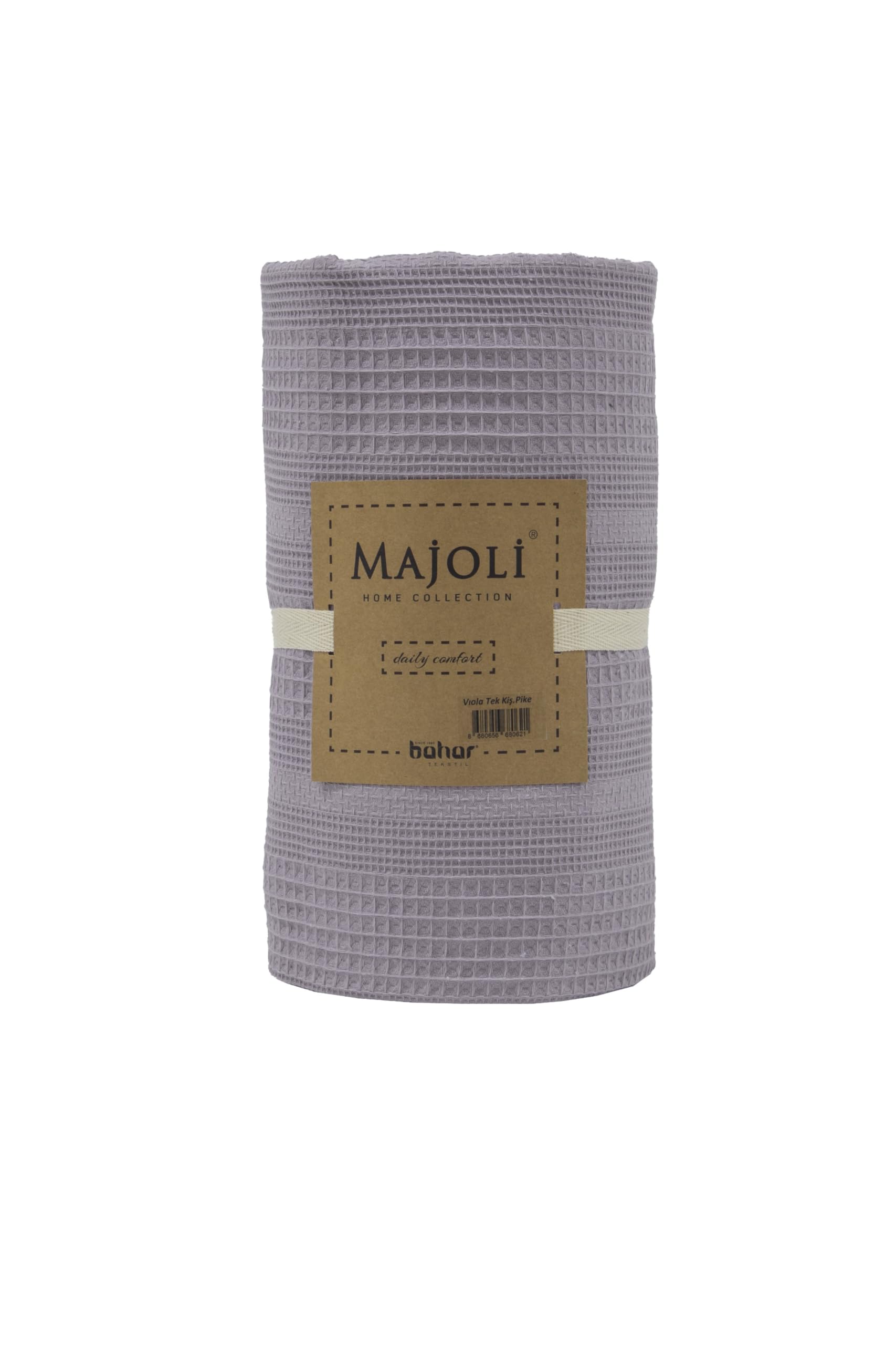 Couvre-lit Waffle Pique 220x240 anti-transpiration en coton pour grand lit
