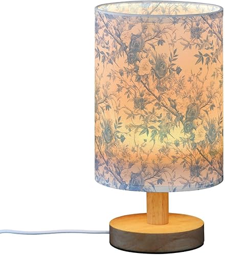 Miniatura 2 de Vintage Retro Blue White Roses Small Lamps Toilet Night Light for Nursery Lamps for Small Spaces Cute lampara de cuarto