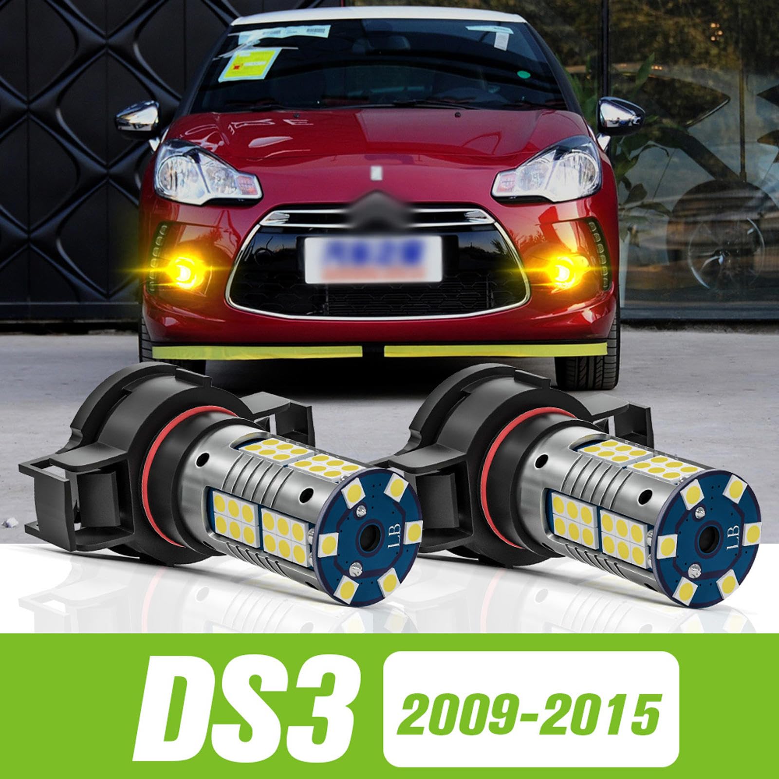 Amazon | IBLUON 2 個 LED フォグランプ、シトロエン DS3 2009-2015 