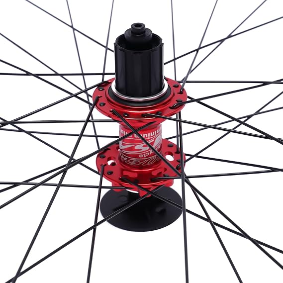 27.5 Inch Mountain Bike Wheelset, Disc Brake MTB Wheelset with Quick Release, Aluminum Alloy Front Rear Bicycle Wheel Set Compatible with 7/8/9/10/11/12 Speed Cassette
