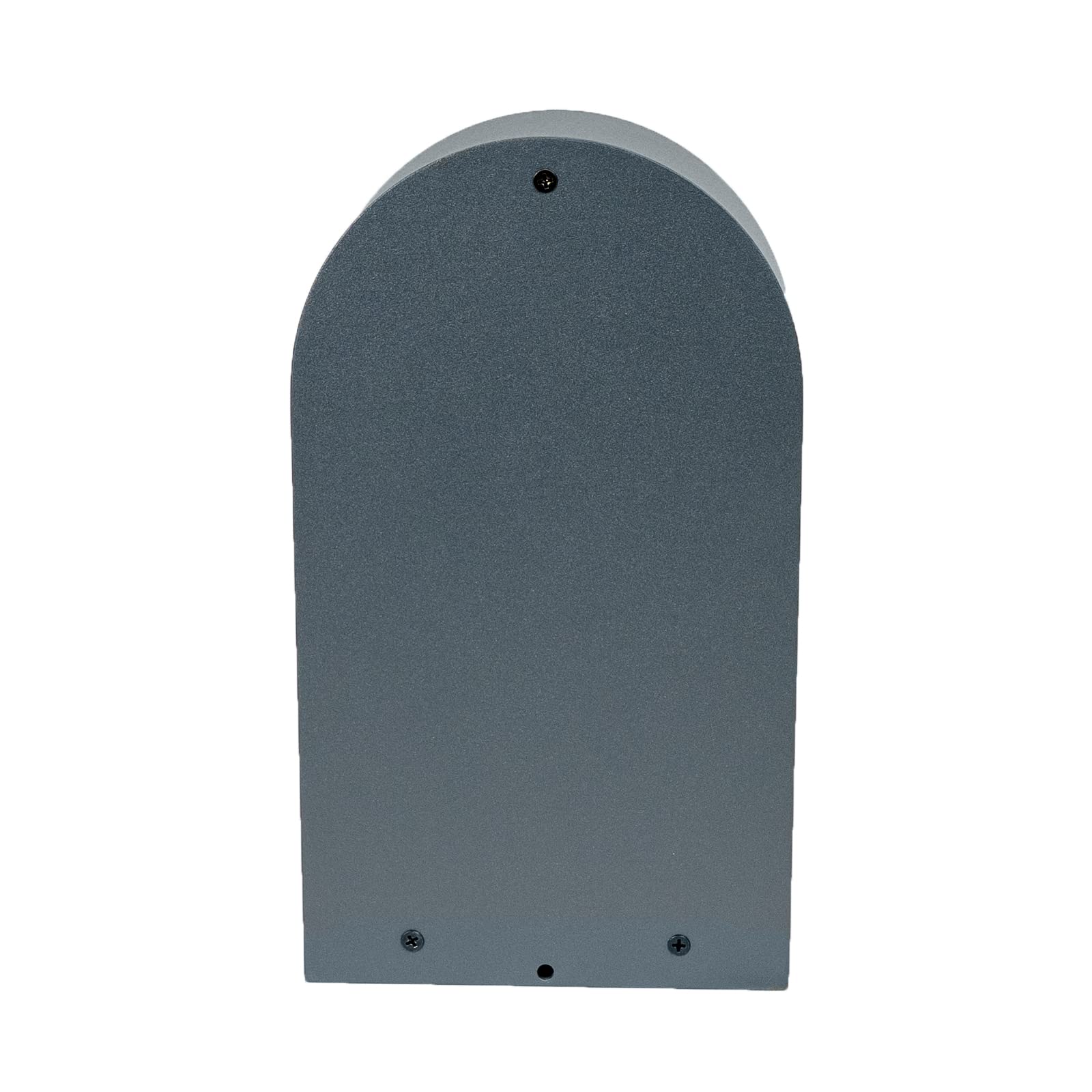 Grafner Edelstahl Design Gartensteckdose mit 4 Steckdosen, 3600 Watt, IP44, oval mit Bogen, anthrazit, KEIN ROST – Pulverbeschichtung, Energiesäule Mehrfach Metall Außen Steckdose 4-Fach schwarz