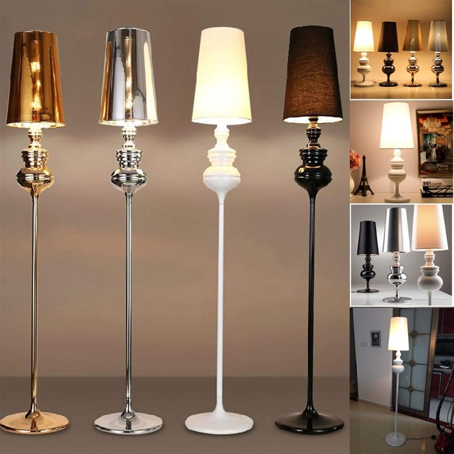 Lampa Stojąca Europejska Nowoczesna Prosta Lampa Podłogowa Podwójna Tykwa Stożkowy Klosz Bębna Modna Lampa Podłogowa Do Salonu Pionowe światło Do Czytania Lampka Nocna Do Sypialni Lampa Pod