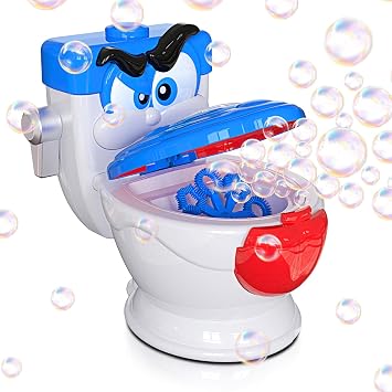 Bubble Machine for Kids,Creative Toilet Bubble Maker with Bubble Solution for Outdoor Fun, Party & Birthday Gift