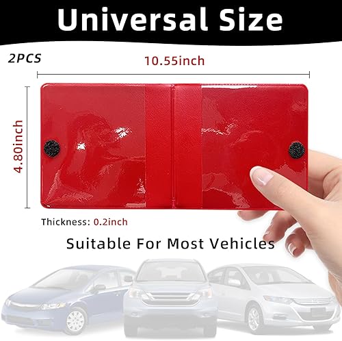 Miniatura 2 de Ziciner Soporte para seguro de registro de automóvil, paquete de 2 organizadores esenciales para documentos de tarjetas de automóvil con cierre de