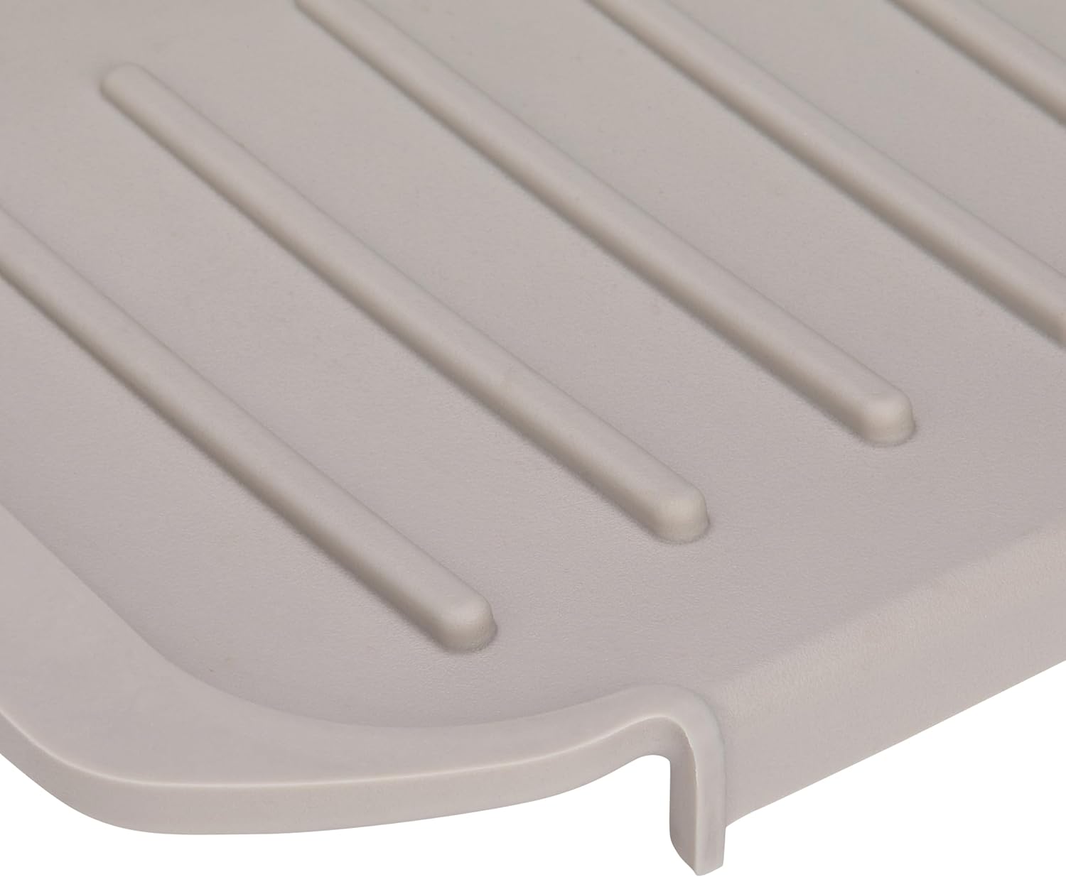Clorox KeptClean Kitchen Faucet Splash Guard – Easy-to-Install, Water-Resistant Protection for Faucets and Sink Area, Self-Draining Channels Direct Water Into Sink – Almond Cream