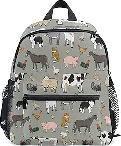Amazon.com | Fisyme Farm Animals Toddler Backpack School Bag Kids ...