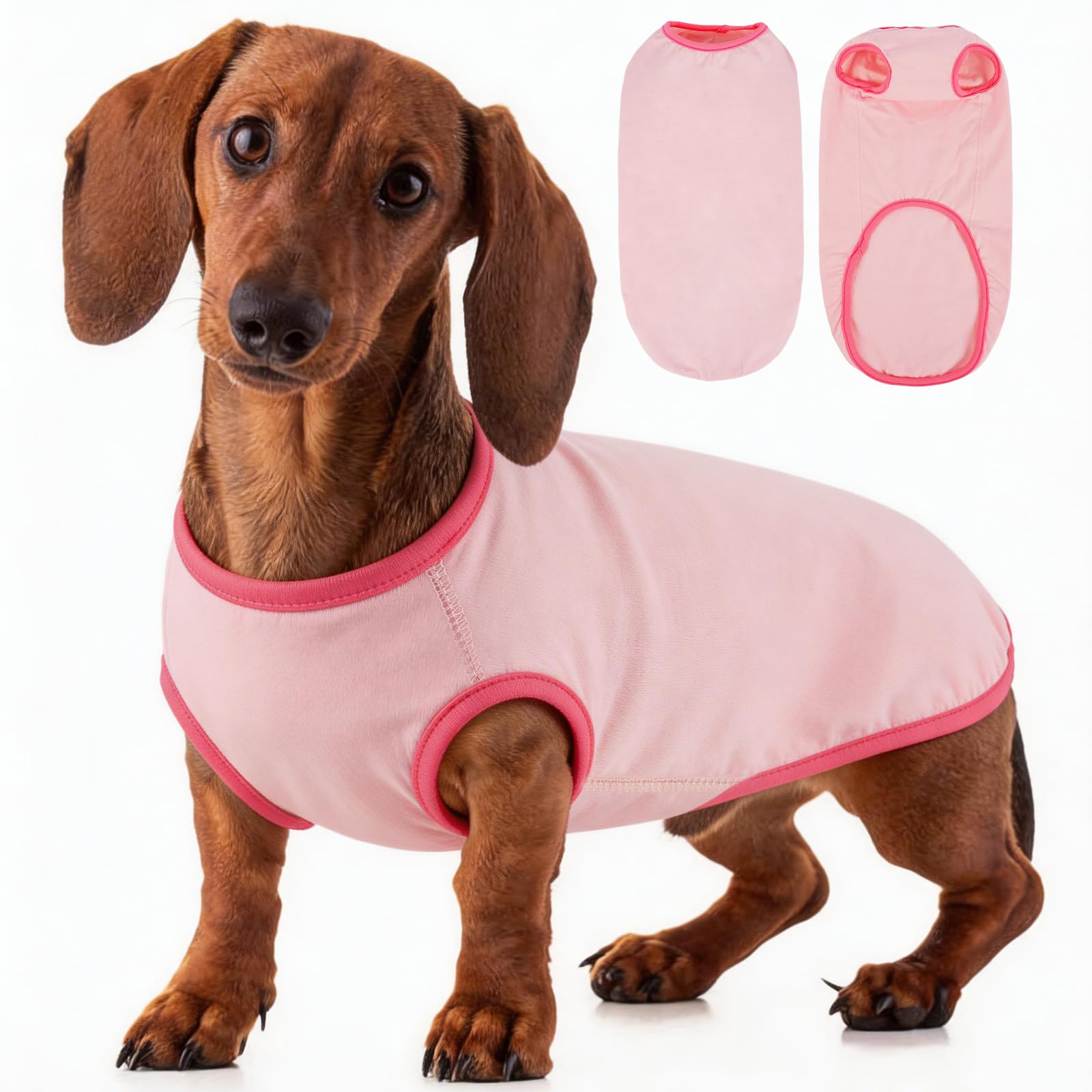 Hjyokuso Dachshund Jumper, Sausage Dog Jumper, Dog Shirts For Small Dogs, Dog Fleece Vest Sweater Stretch Sweatshirt, Lightweight Pullover, Spring Autumn Winter Dog Clothes For Miniature Dachshund XS โ image 1