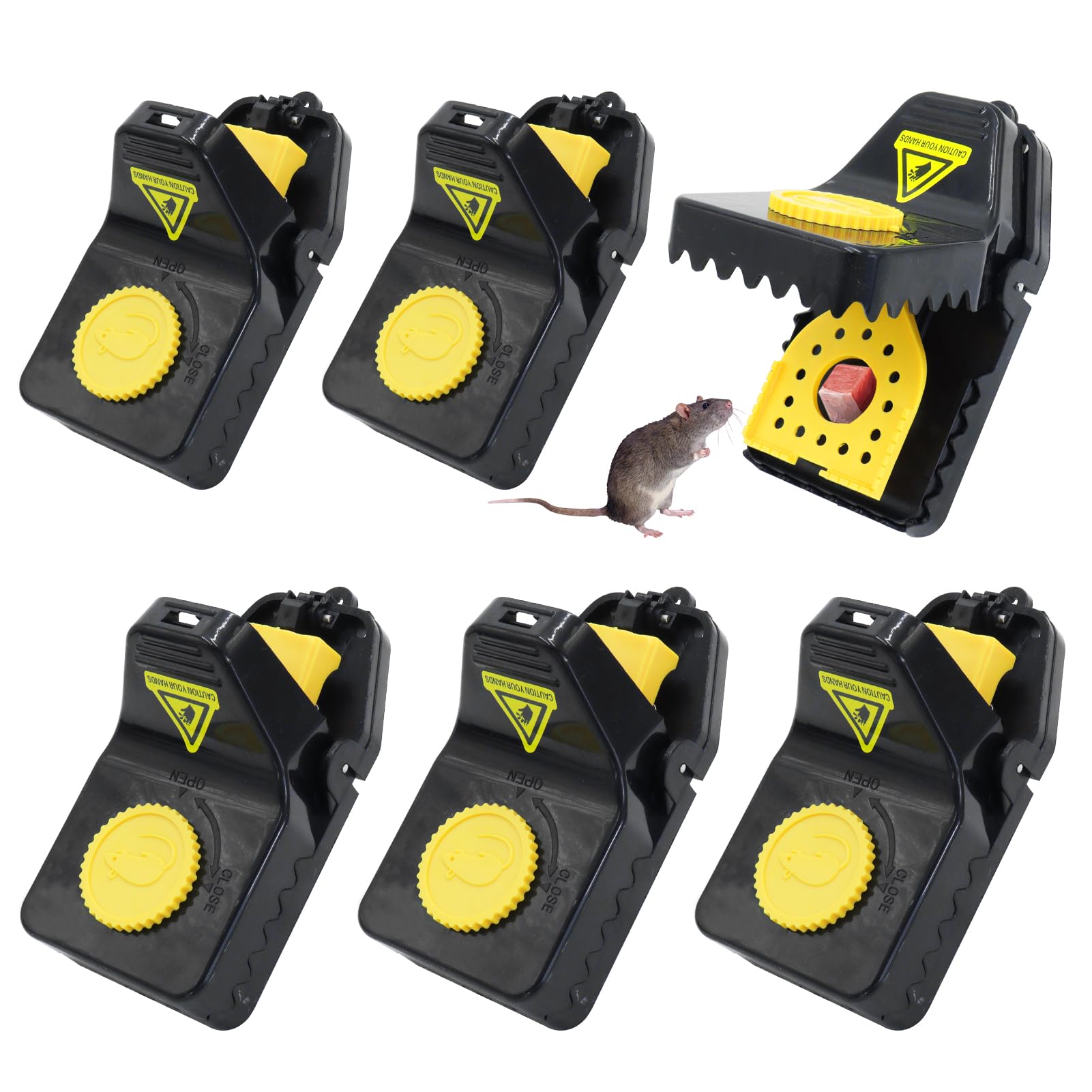 Pièges à souris en plastique réutilisables et tapettes haute sensibilité pour intérieur