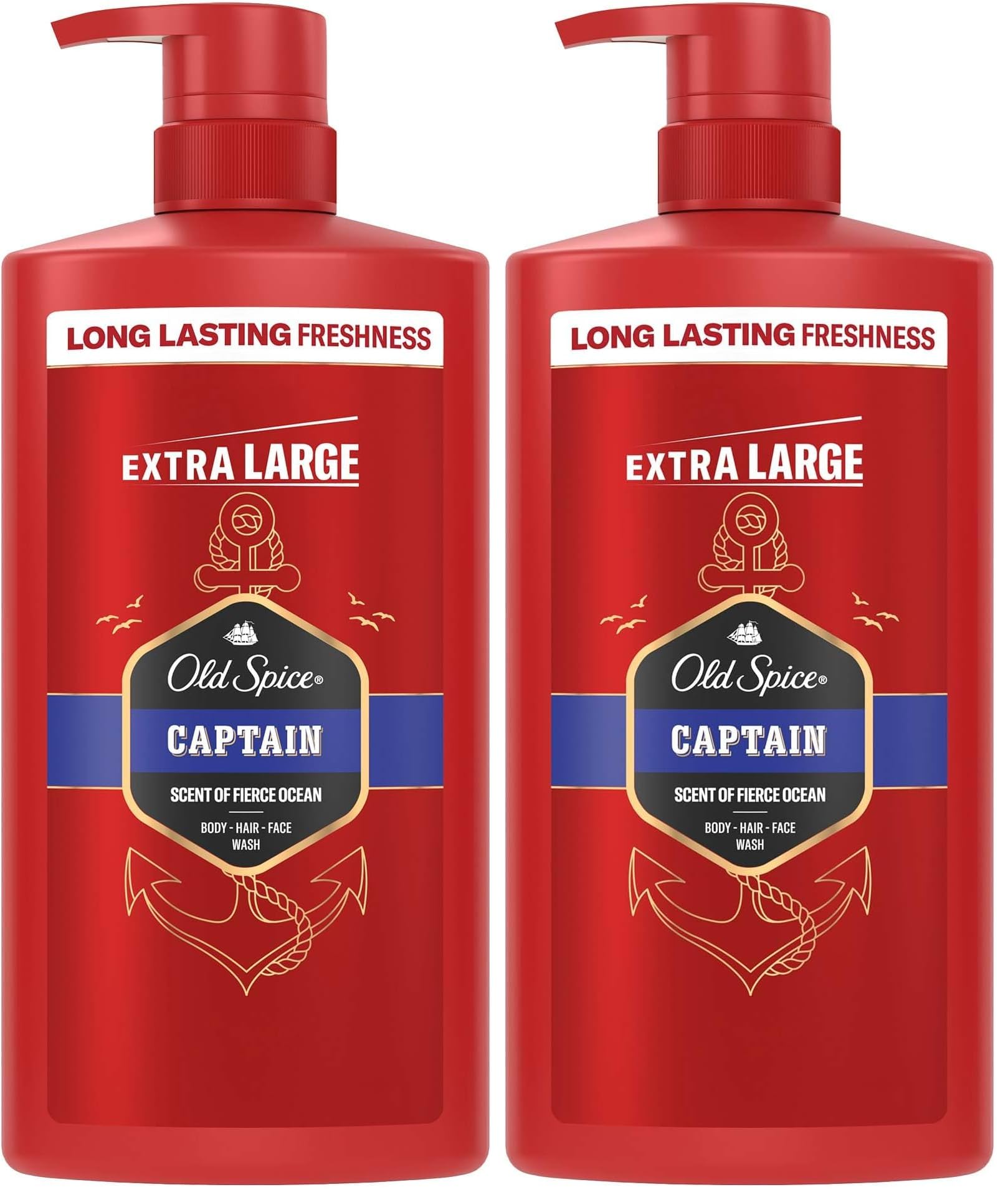 Old Spice Captain 3’ü 1 Arada Duş Jeli 800 Mililitre (2 paketi)