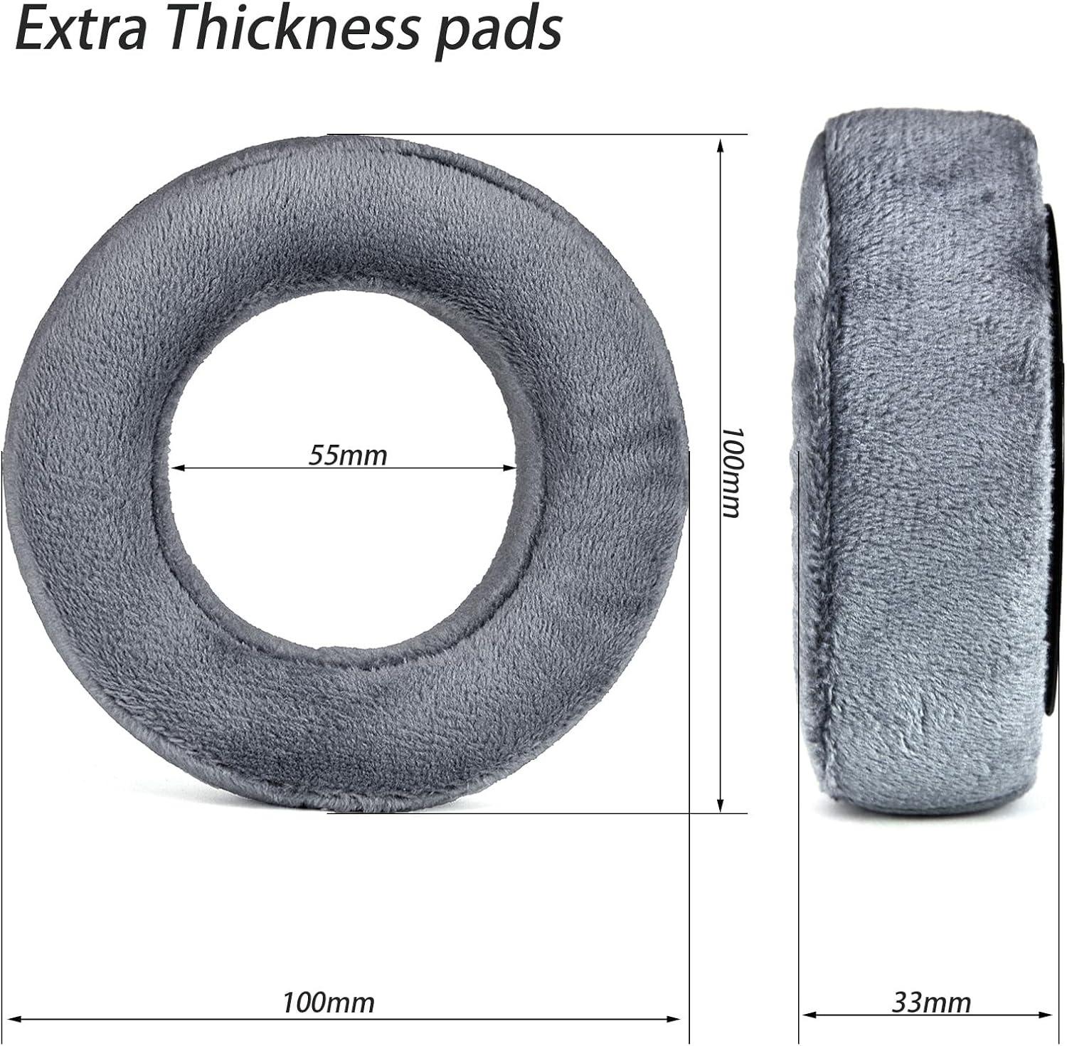 XBERSTAR Headphone Earpads and heanband Replacement Ear Pads Cover Cushions Compatible with Beyerdynamic DT700 Prox DT900 Prox Headphone (Thickened earpads+Black Headband)
