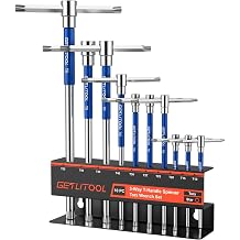 GETLITOOL 10x T-Handle Torx Wrench Set with Stand Rack T10-T55 CRV Star Key