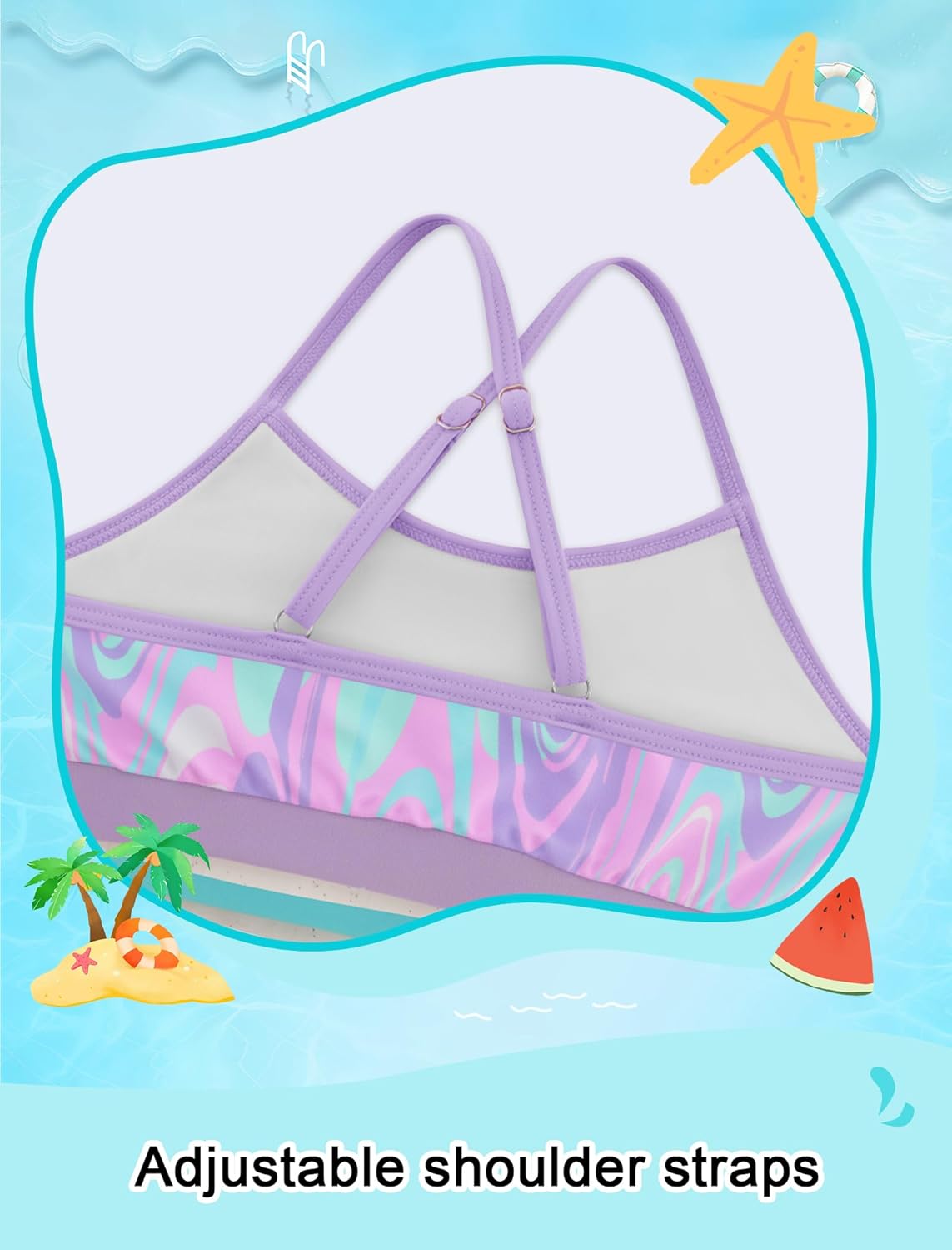 Girls Swimsuit Long Sleeve Swim Shirt 3 Piece Rash Guard for Girls Bathing Suit with Boyshorts - Image 6