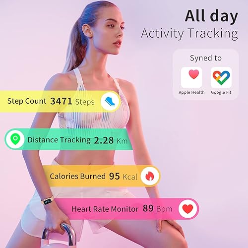 Miniatura 2 de YoYoFit Rastreador de salud y fitness con frecuencia cardíaca 247 presión arterial oxígeno en sangre SpO2 seguimiento de pasos y sueño batería de