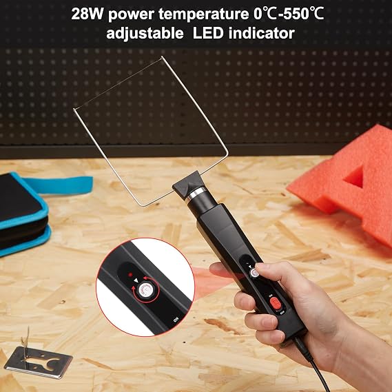 IMAGE 2-in-1 Hot Wire Foam Cutter with Versatile Tips & Case 100-240V 28W
