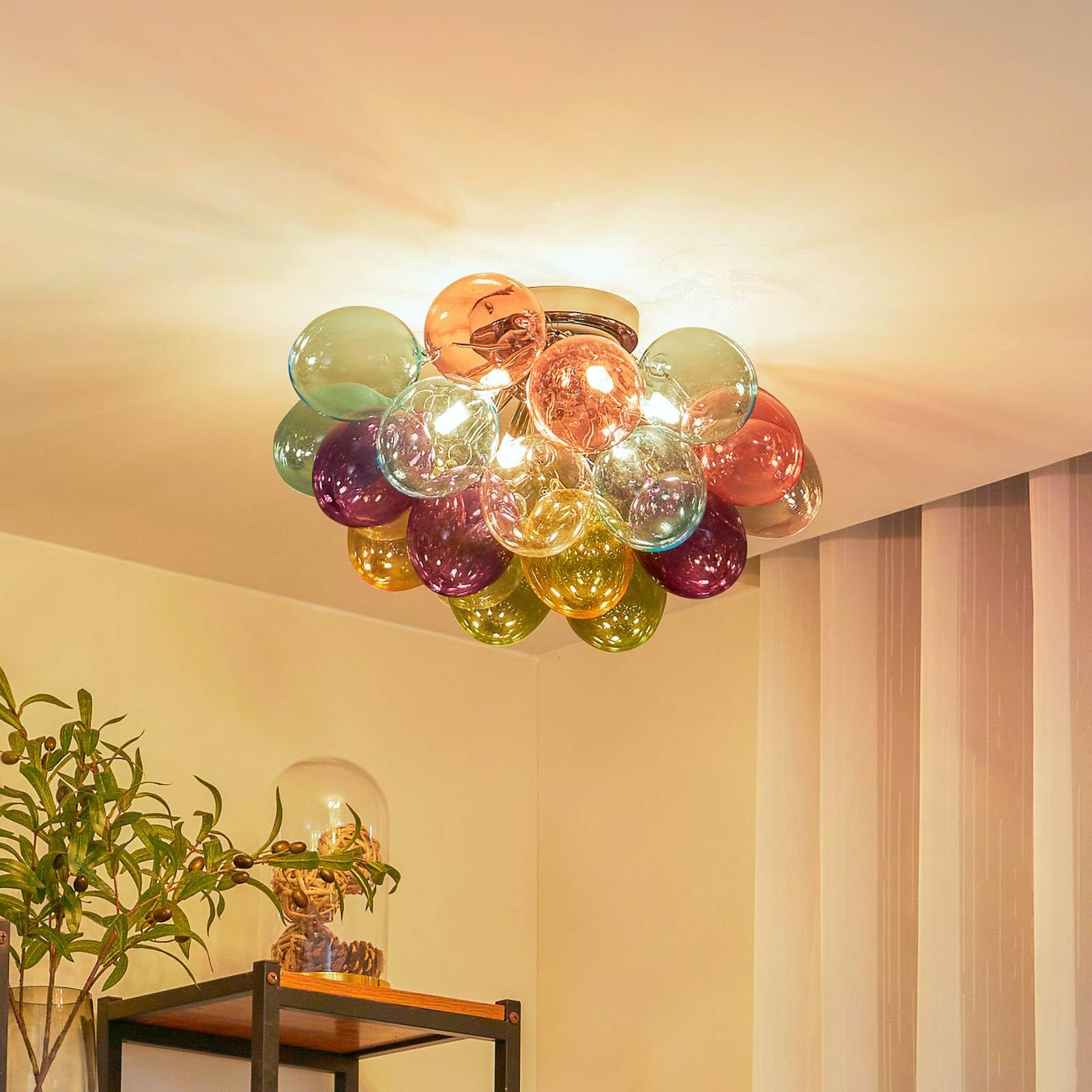 Lucande Deckenlampe Diborah (Design, Modern) aus Glas (6 flammig G9) - Deckenleuchte Lampe Wohnzimmerleuchte