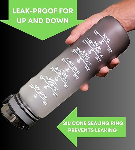 Miniatura 4 de TA-DA Botella motivacional con enfriador de latas. 32 onzas te dice cuánto debes y bebiste  Con enfriador de latas es más cálido, más frío y cómodo