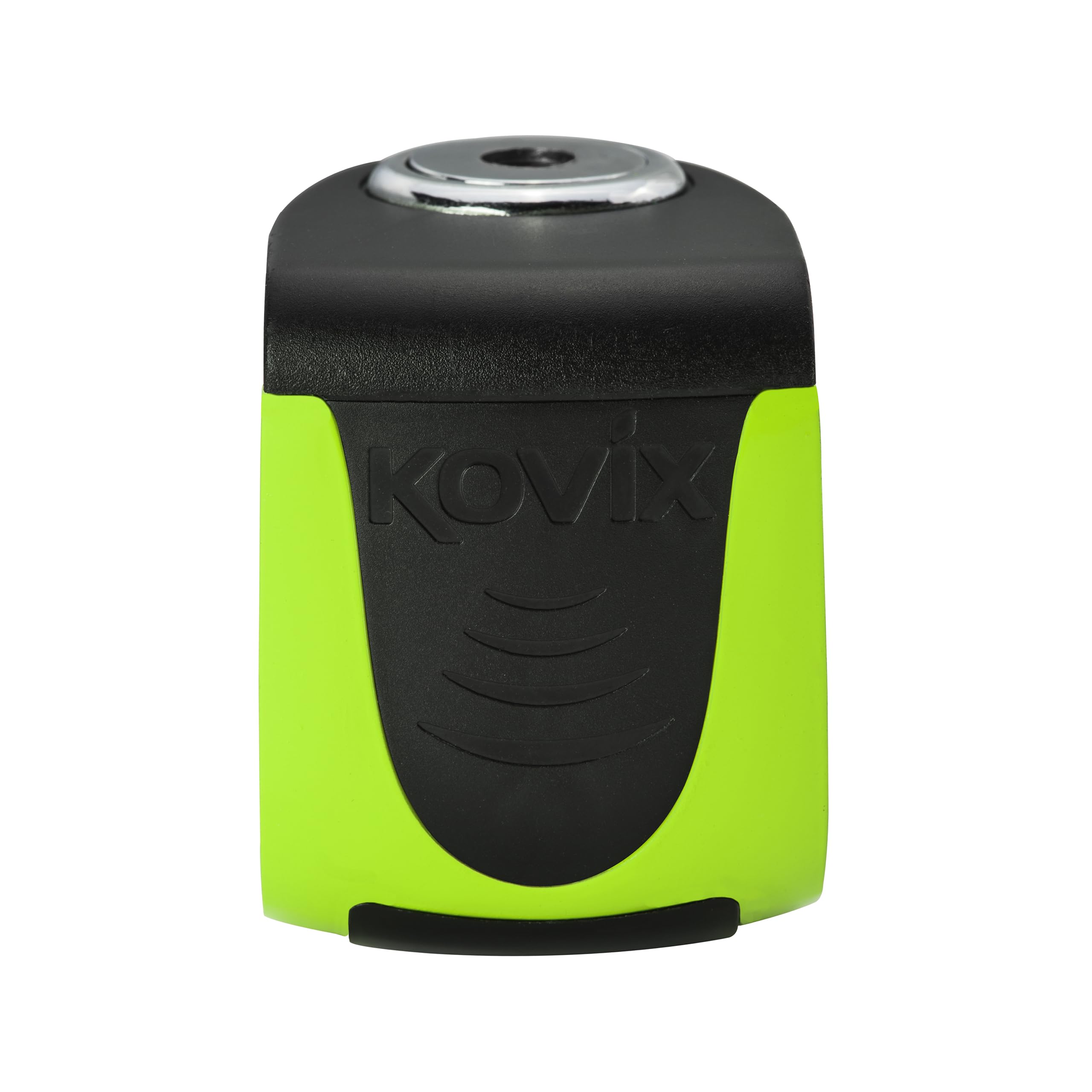 CANDADO DISCO ALARMA KOVIX KS6-FG VERDE FLUOR - PIN 5,5 mm.