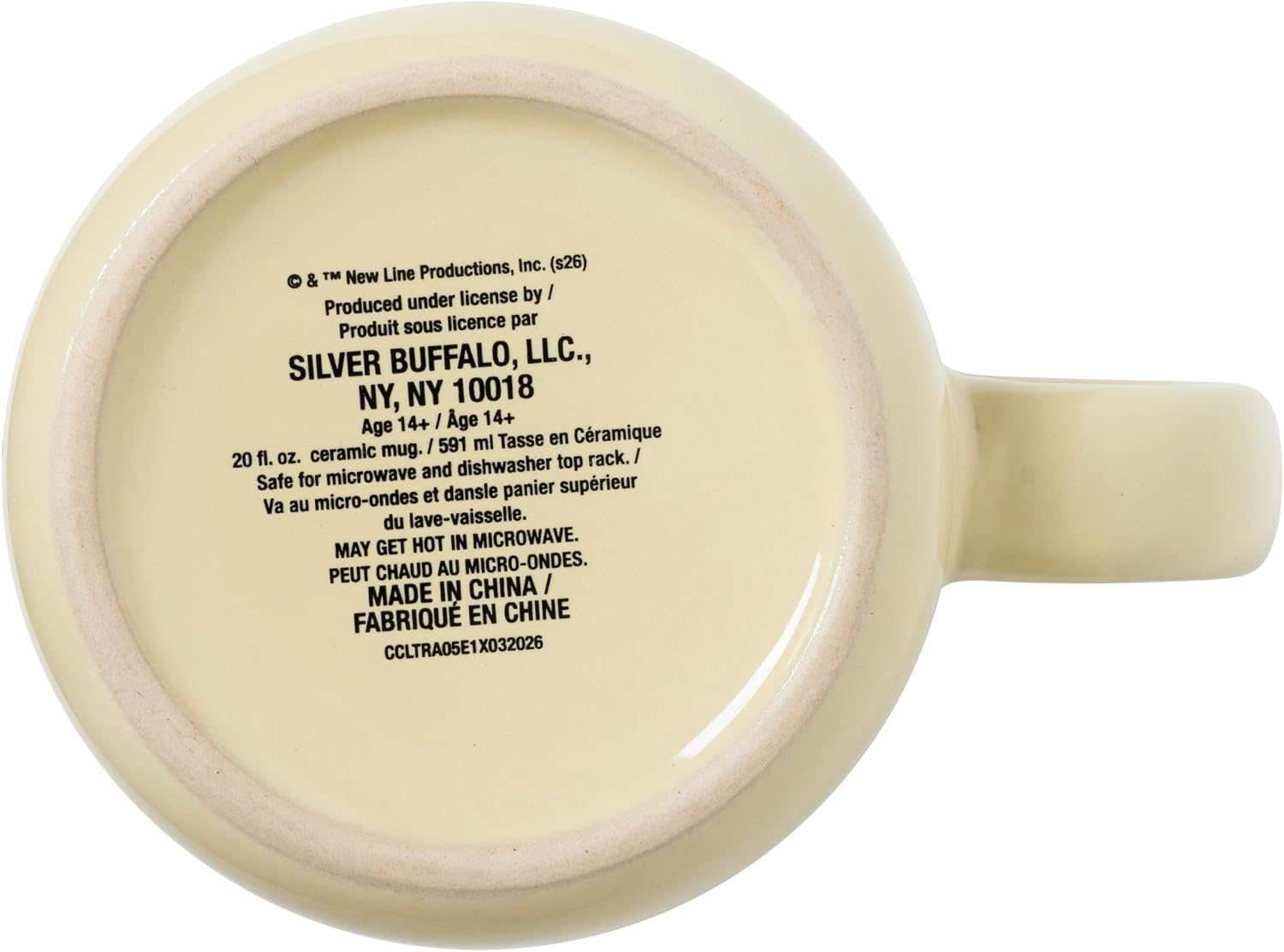 Silver Buffalo Lord of the Rings Map Wax Resist, Ceramic Camper Mug, 20oz