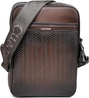 Messenger Bag in Genuine Bovine Leather for Men Brown