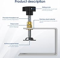 Vista 4 de 2 abrazaderas de instalación frontales de cajón, clips de fijación de cajones de acero inoxidable, plantilla ajustable para carpintería, armarios