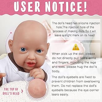 Vollence 23 inch Full Body Silicone Baby Dolls That Look Real,Real Platinum Doll Bald,Soft Lifelike Newborn - Girl