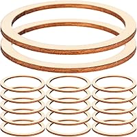 Vista 8 de TEHAUX 100 círculos redondos huecos de madera de 1.57 pulgadas para manualidades, decoración de bodas, fiestas, decoración del hogar, piezas