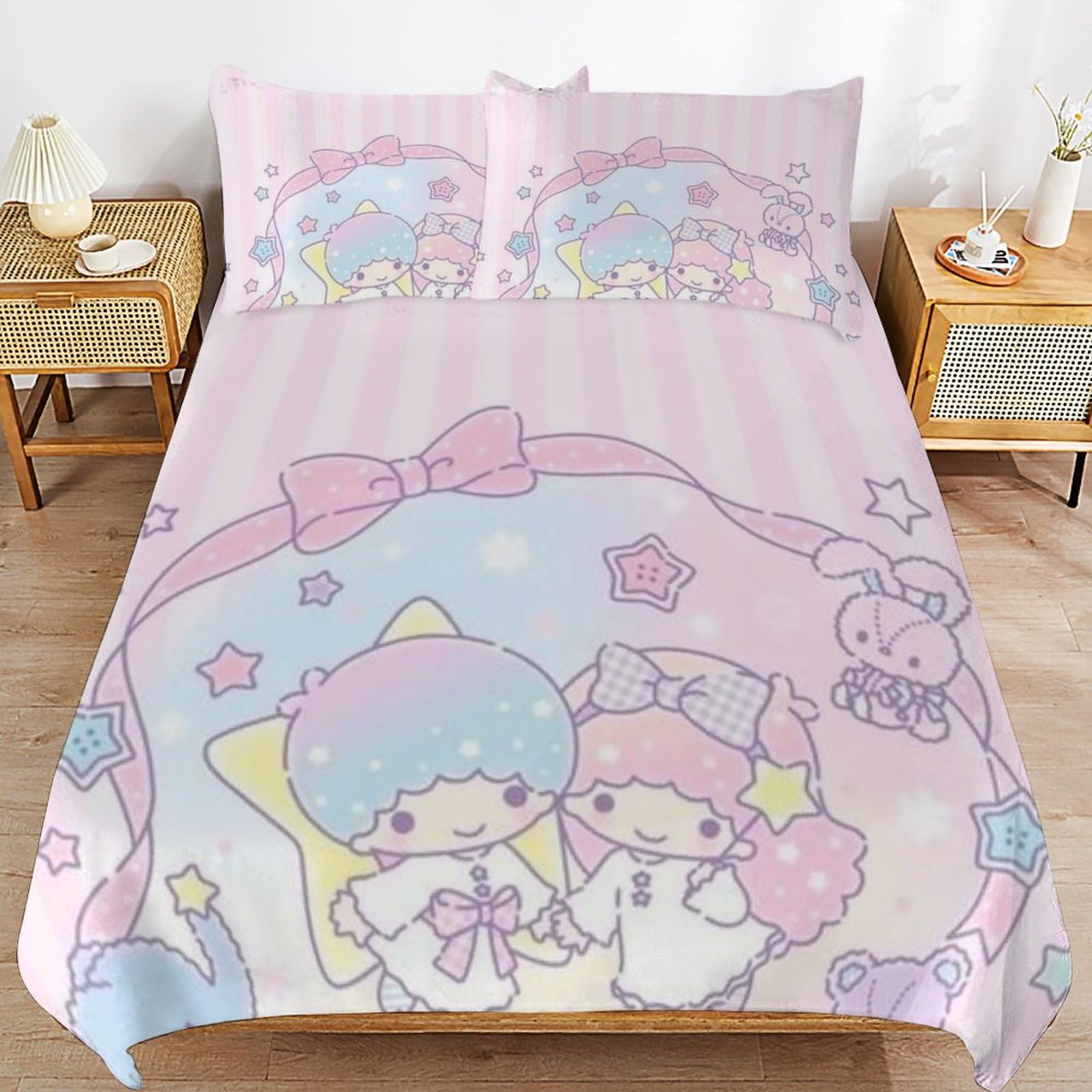 【希少レア】サンリオ リトルツインスターズ シングル掛け布団カバー ❤️新品レア❤️リトルツインスターズ キキララ 布団カバーセット