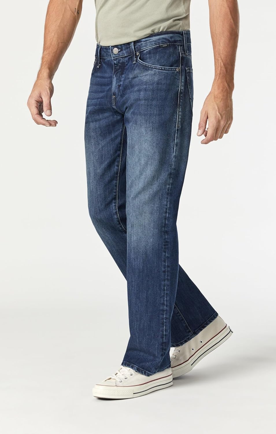 Mavi Men's Josh Bootcut Jeans, Midrise Jeans for Men, Deep Shaded Stanford, Men's Blue Jeans,