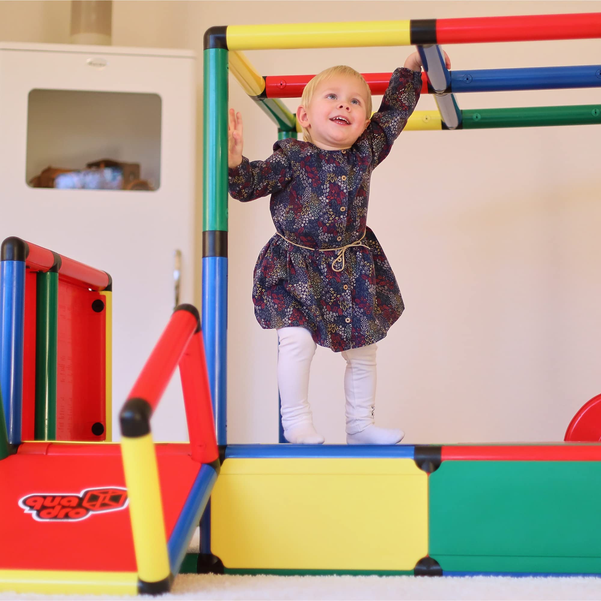 QUADRO Evolution – Modulares Klettergerüst Spielturm für Kinder, 416 Teile, ab 6 Monaten, Indoor/Outdoor, UV-stabil, Made in Germany