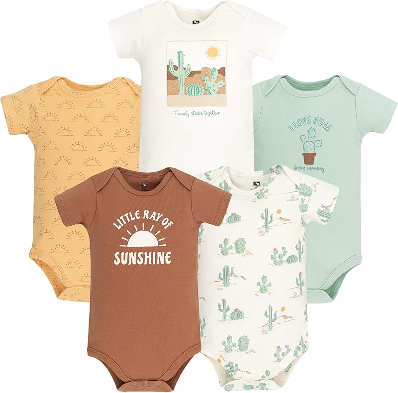 Infant Boys Cotton Bodysuits 5-Pack