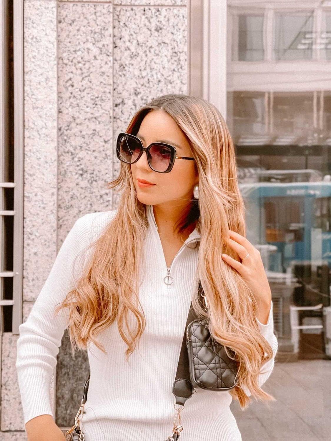 PRETTYGARDEN Spring Quarter Zip Pullover Sweaters for Women 2026 Long Sleeve Collared Fitted Ribbed Knit Tops - Image 4