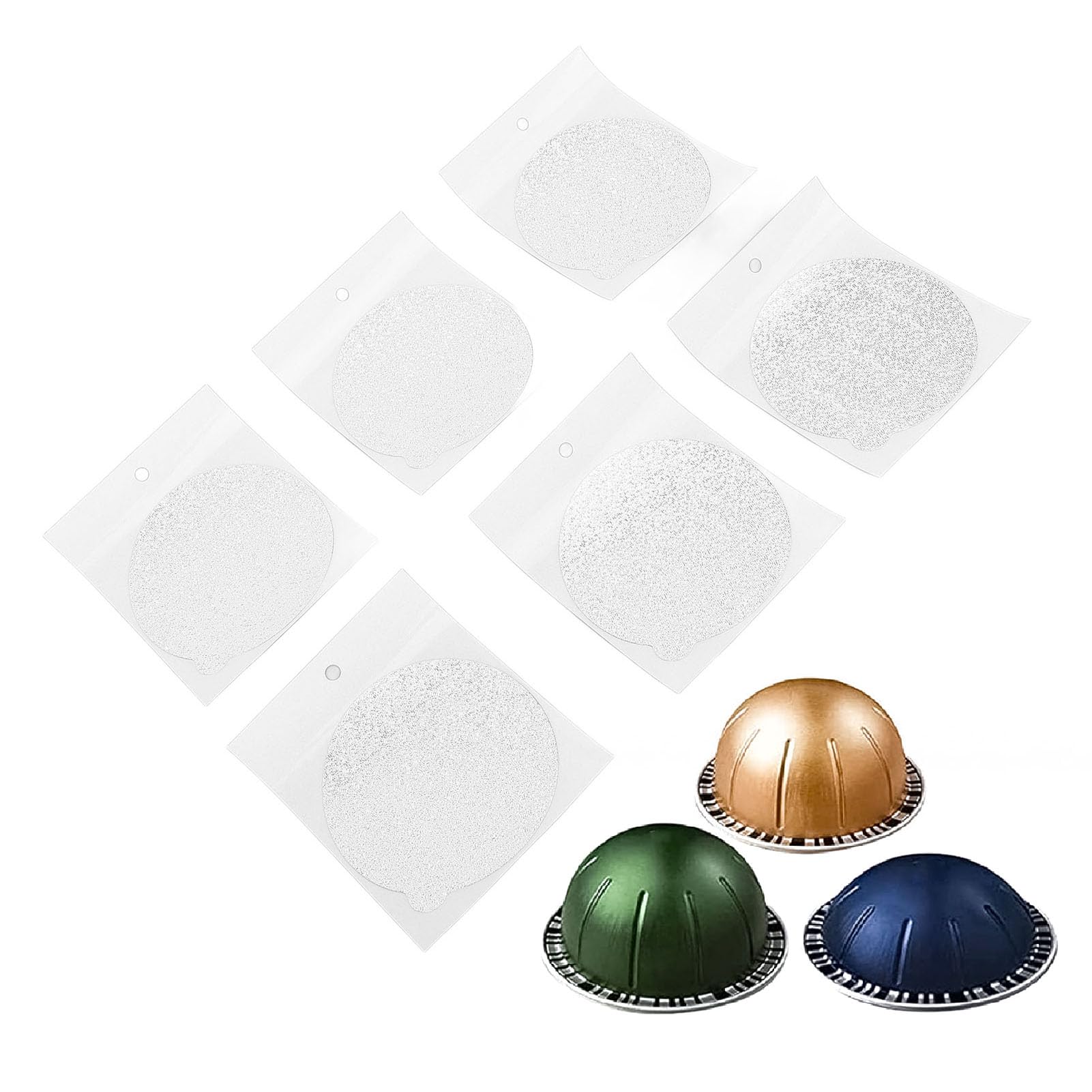 Aluminiowa kapsułka do ekspresu do kawy pestro, samoprzylepne kapsułki do kawy 59 mm (100 szt.) - idealne dla miłośników espresso i domowych baristów.