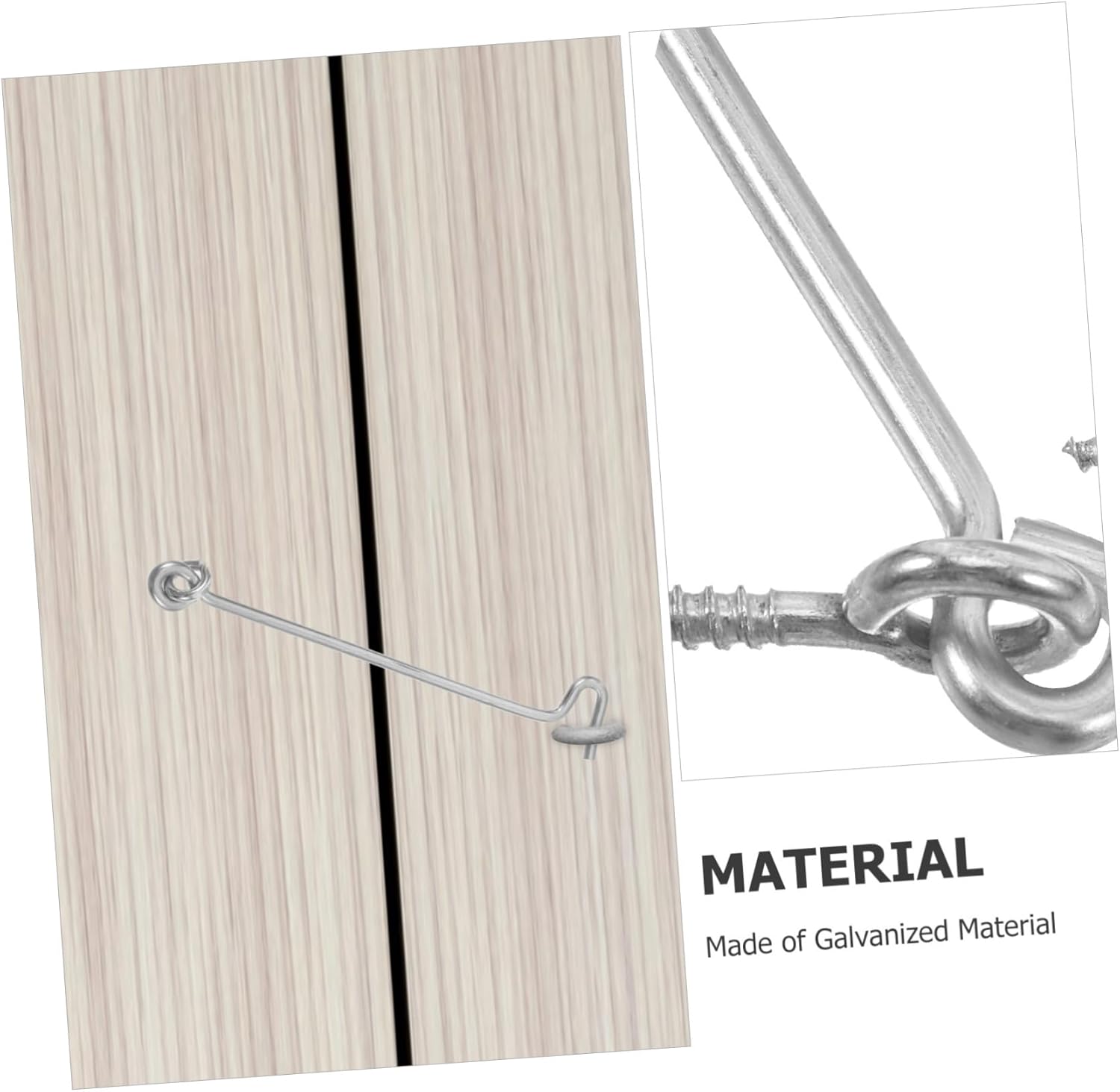 100pcs Zinc Plated Hook and Eye Latch for Doors and Windows Heavy-Duty Window Hook Latch for Barn Doors Wood Gates and Security