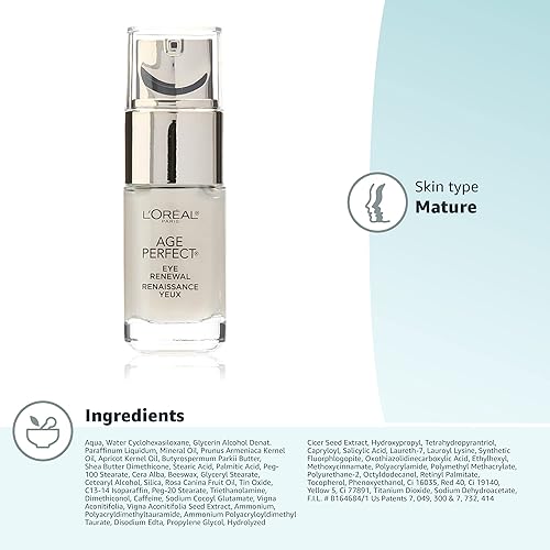 Miniatura 5 de L'Oreal Paris Skin Care Age Perfect Eye Renewal Cream, 0.5 fl oz - Antienvejecimiento para pieles maduras