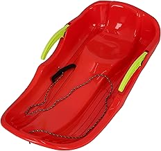 KOTARBAU Snow Sledge – PVC – 79 x 38 x 16 cm – Red – Children's Sledge – Snow Sledges – with Side Brakes – Ergonomic Lightweight Robust – for Snowy Slopes