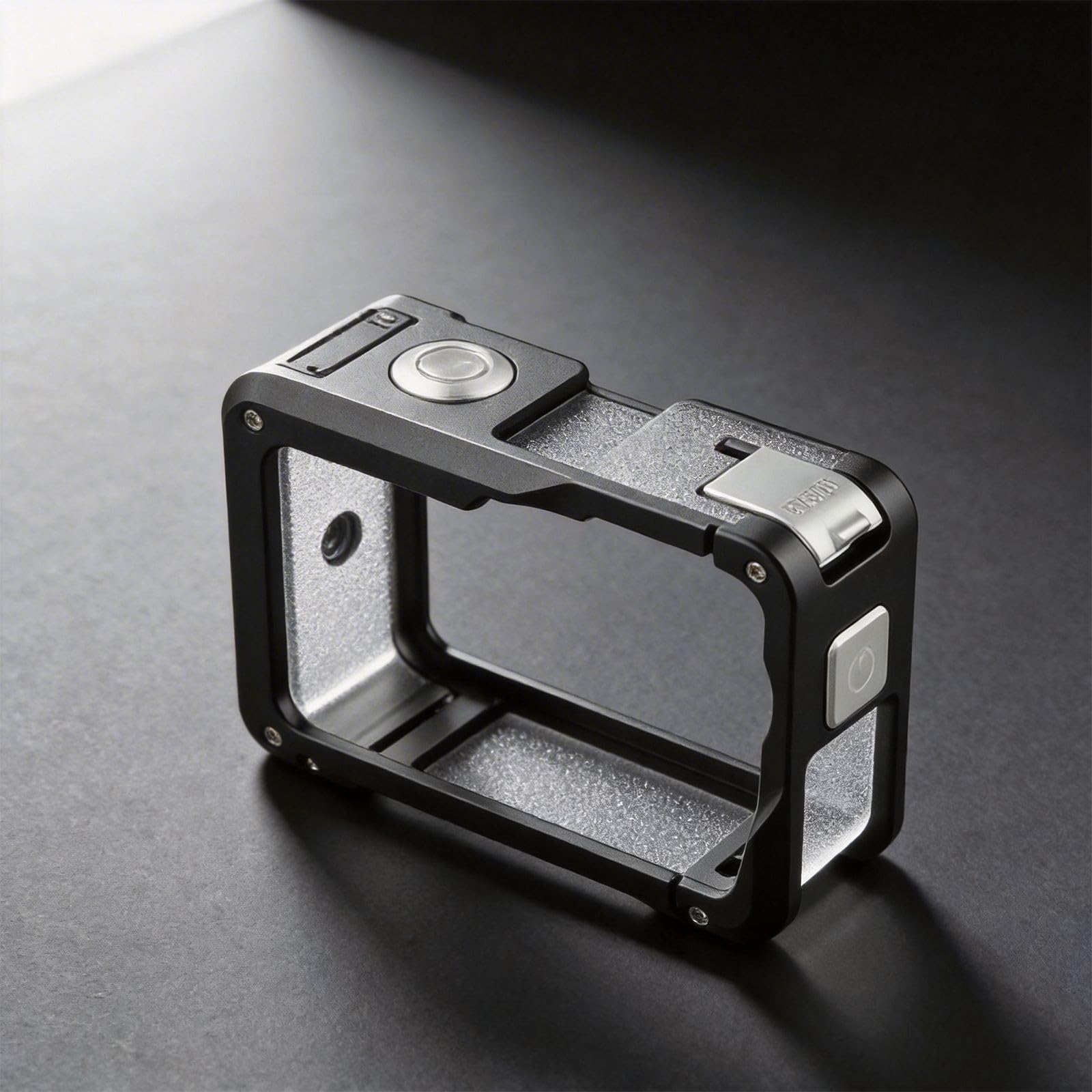 Metaliczna podwójna otwierana klatka ochronna do DJI Action 6, rama ze stopu aluminium z szybkim zapięciem magnetycznym, mocowanie poziome i pionowe, złącza rozszerzeń do akcesoriów