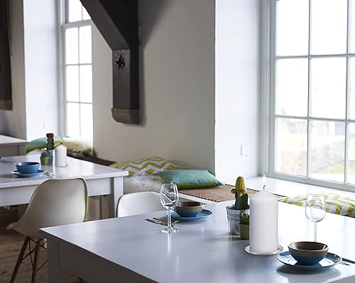 Miniatura 6 de BOLSIUS 8 velas de pilar blancas 275 x 5 pulgadas calidad europea premium envueltas individualmente 43 horas de tiempo de combustión sin goteo y sin