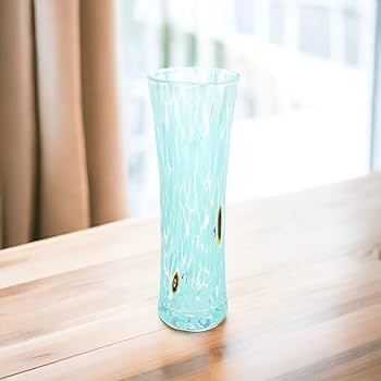 Amazon.co.jp: 手吹きムラーノガラス小花器-高さ7.25インチ、幅