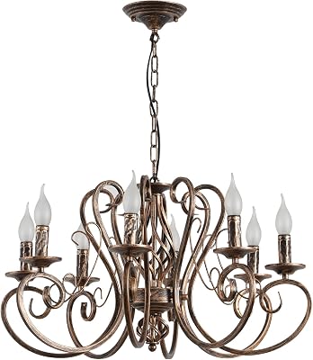 Lustre Ancien Lustre De Ferme En Bronze, Luminaire Suspendu Rustique à 6 Lumières En Fer De Pays Ançais, Lustre En Métal Vintage Pour Salle à Manger Lustre Salon Vintage Lustre Ancien Lustre De Ferme En Bronze, Luminaire Suspendu Rustique à 6 Lumières En Fer De Pays Ançais, Lustre En Métal Vintage Pour Salle à Manger Lustre Salon Vintage