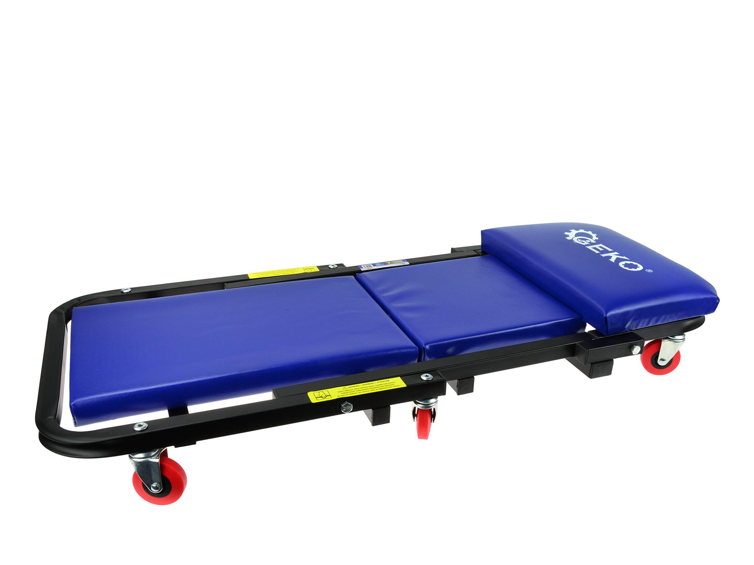 BSD Cama para Mecánico Plegable - Camilla Mecánico Taburete 2 en 1, Camila + Taburete de Taller - 6 Ruedas - Max. 136kg