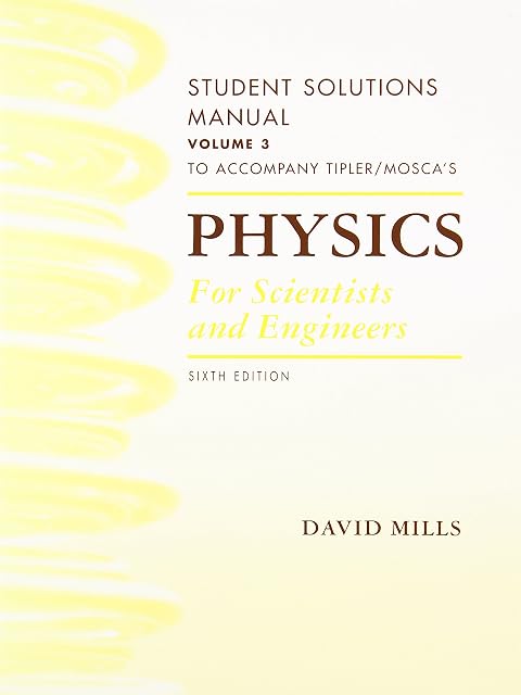 Portada de Student Solutions Manual, Volume 3 for Tipler and Mosca's Physics for Scientists and Engineers