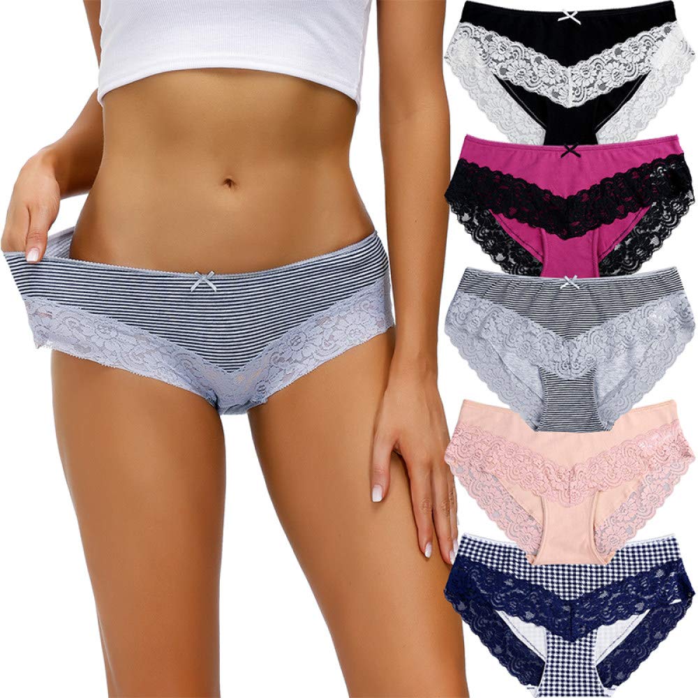 Culottes extensibles à taille mi-haute lot de 5 slips en coton premium HAIBI