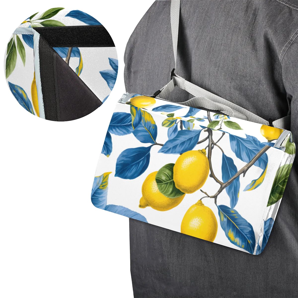Manta de picnic de 150 x 145 cm, manta de playa plegable para exteriores, impermeable, para playa, camping, senderismo, picnic