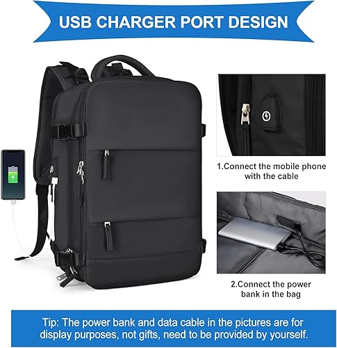 Miniatura 5 de Mochila de viaje grande para mujer, mochila de transporte, mochila de senderismo, impermeable, para deportes al aire libre, casual, mochila escolar,