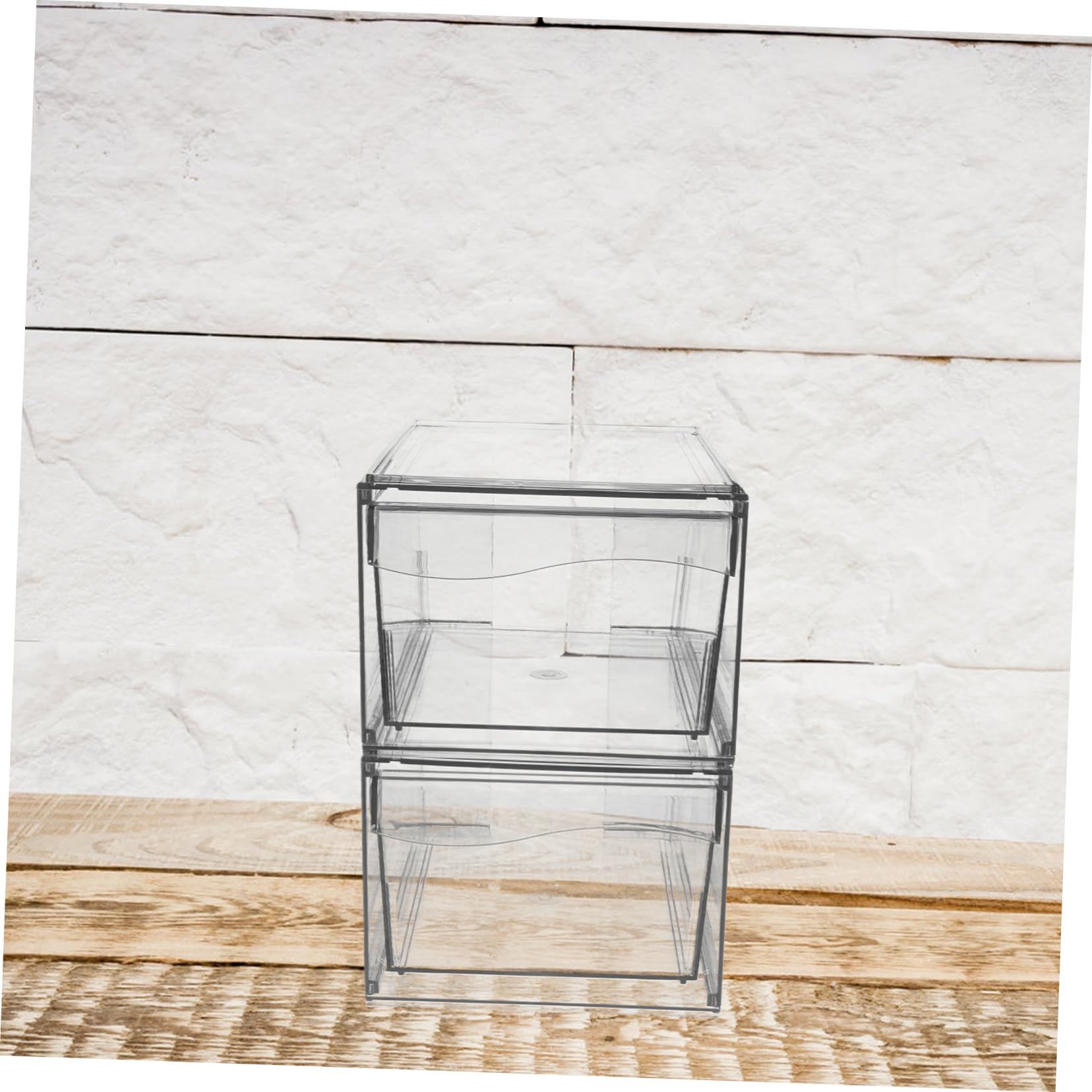 Caja de Almacenamiento de Cosméticos de Acrílico con 2 Cajones