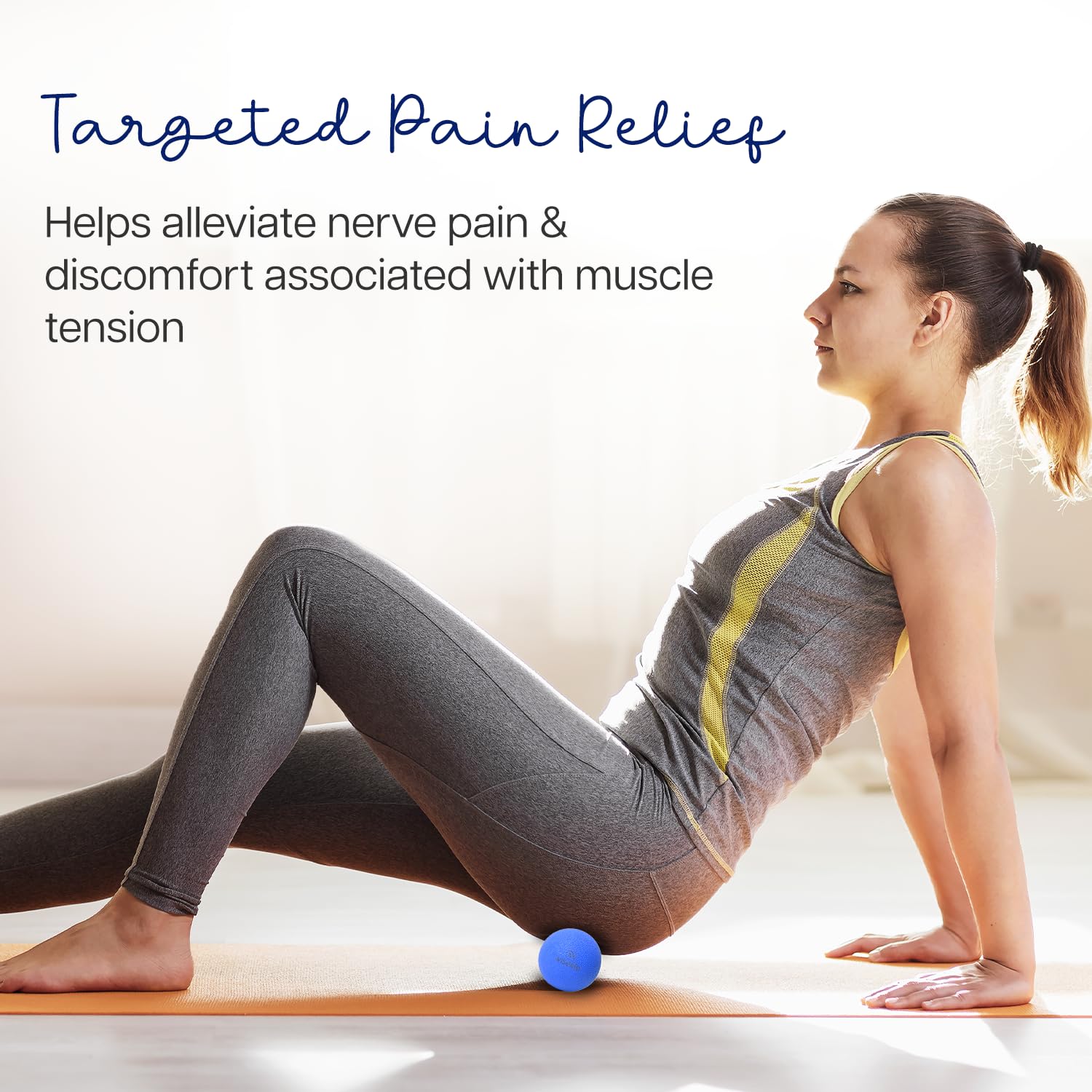 Wiselife Deep Tissue Foot Massager Ball | High Density Massage Roller For Pain Relief, Physiotherapy For Back, Foot & Hand | Trigger Point Therapy Massage Ball For Recovery (Sky Blue) - Image 5 thumbnail