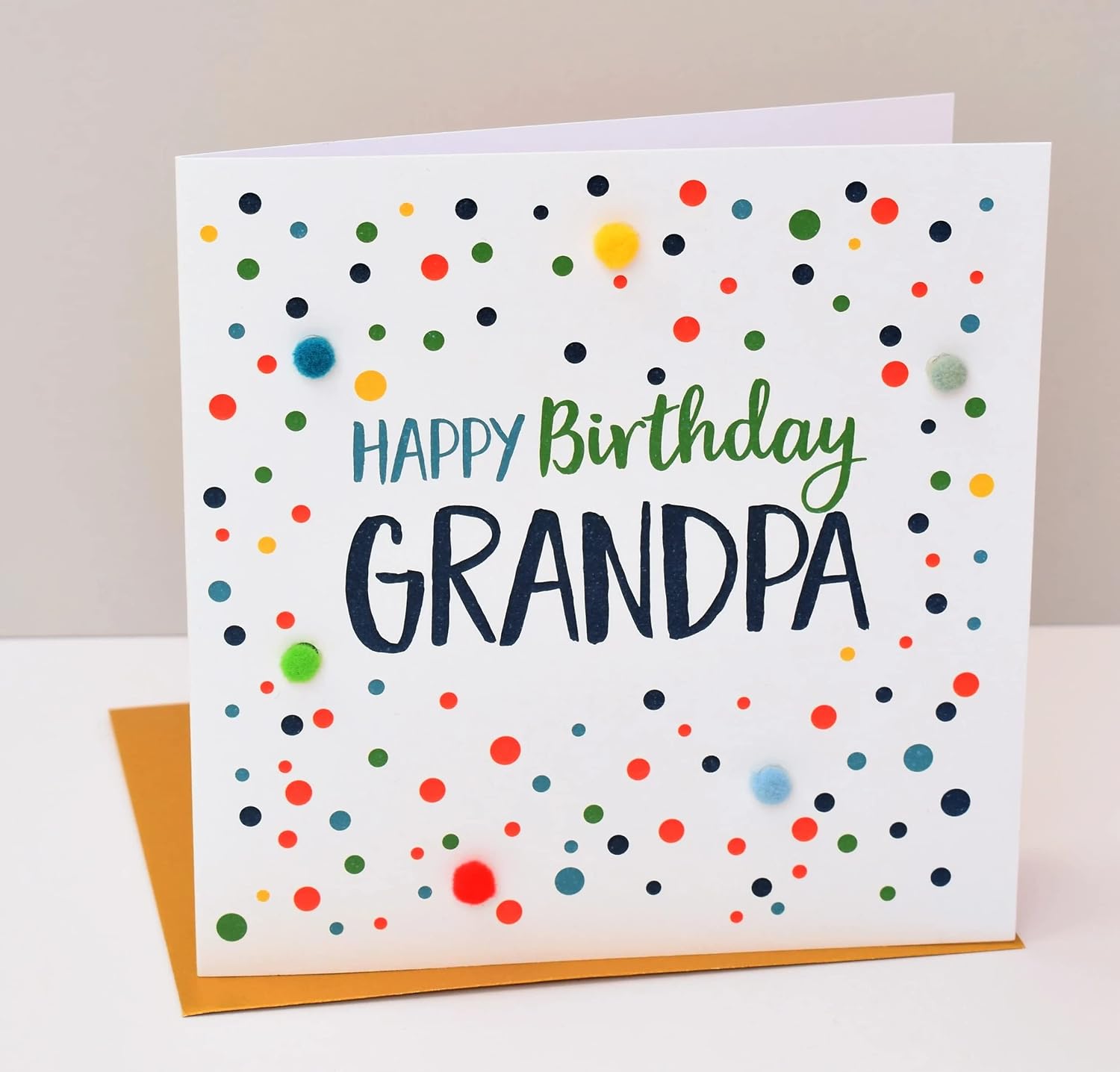 Pom Pom"Happy Birthday, Grandpa Greeting Card, POM031