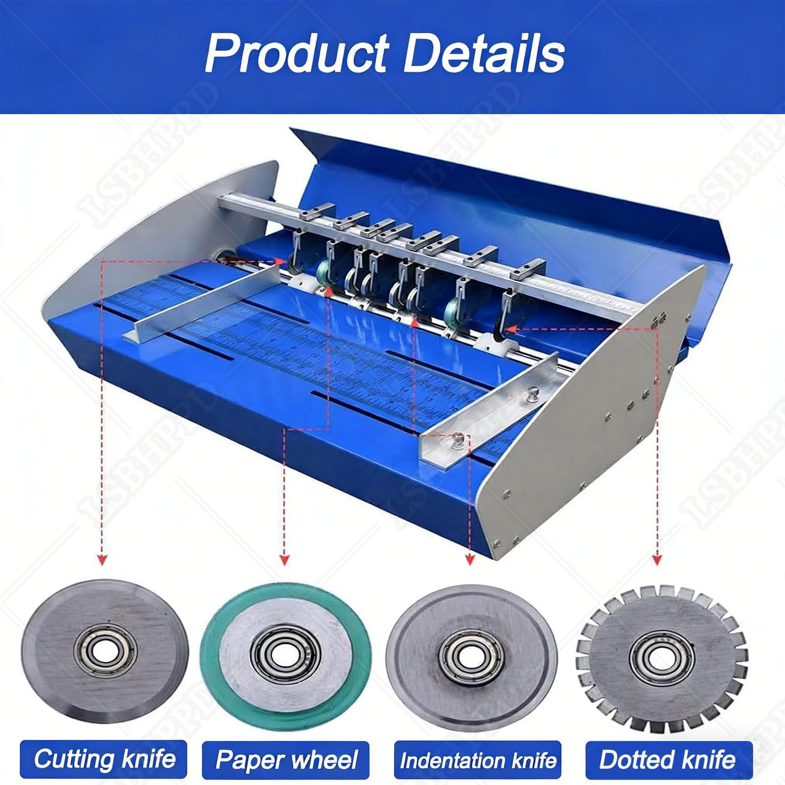 Elektrische 460mm/520mm Falzmaschine mit Rill, Rill und Perforierfunktion (3-in-1) für Akten, Fotos, Karten, Einladungen, Tickets und Buchumschläge 460mm/18in