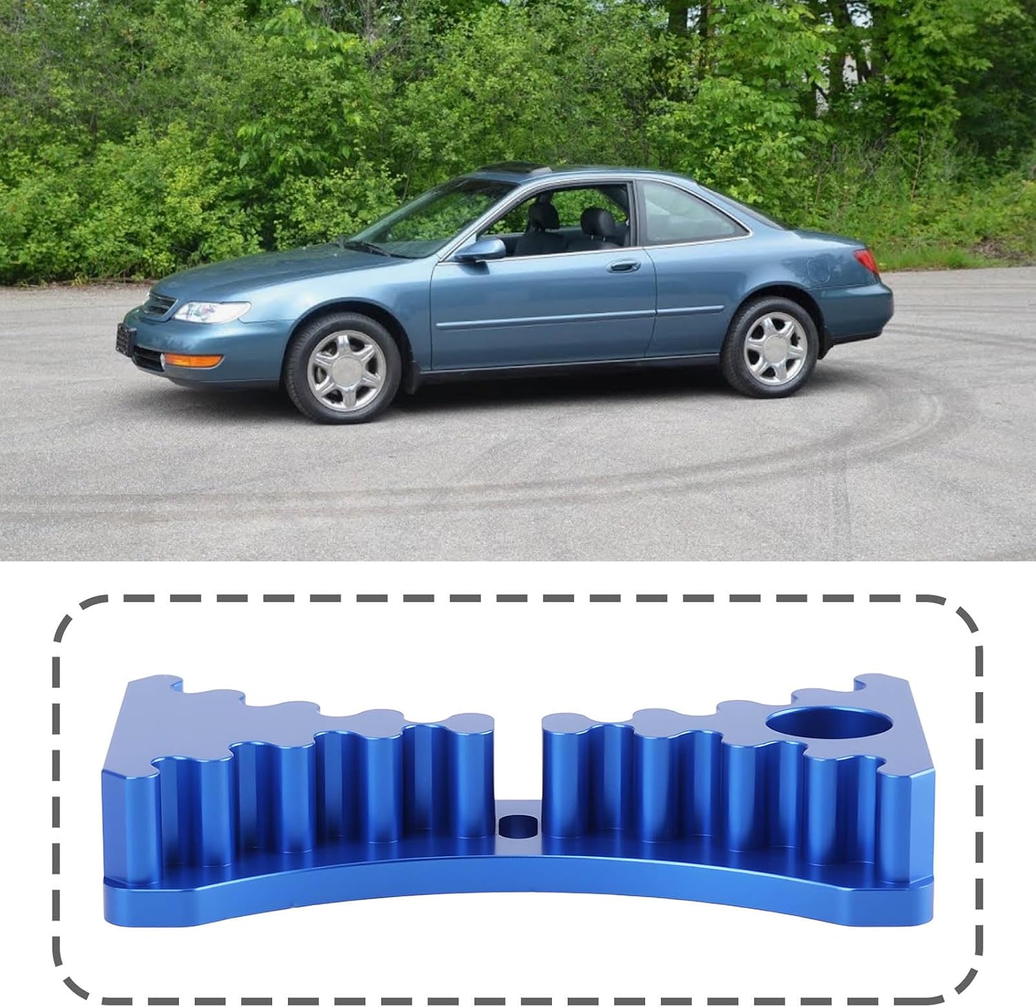 Car Engine Cam Gear Lock Timing Belt Installation Tool Blue Aluminum Compatible with Acura B