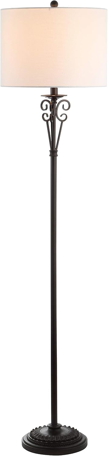 SAFAVIEH FLL4040A Lighting Collection Tarri Antique Brass Floor Lamp